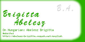 brigitta abelesz business card